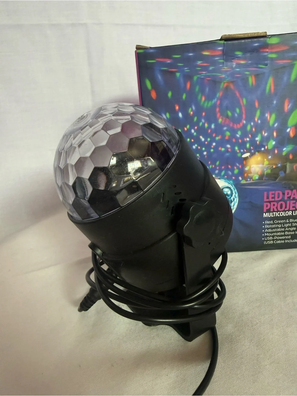 BRIGHTSIDE Multicolor LED Party Light - Black
